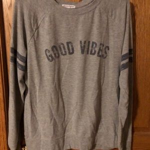 “Good Vibes” junior crew neck sweater